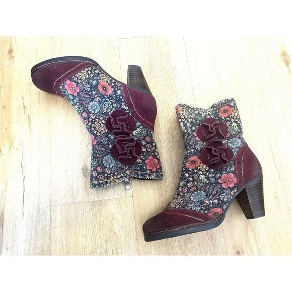 L' Atiste Simonetta Vintage Insired Sued Ankle Boots EU 37 - Picture 7 of 16